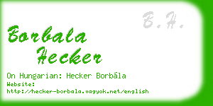 borbala hecker business card