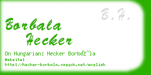 borbala hecker business card